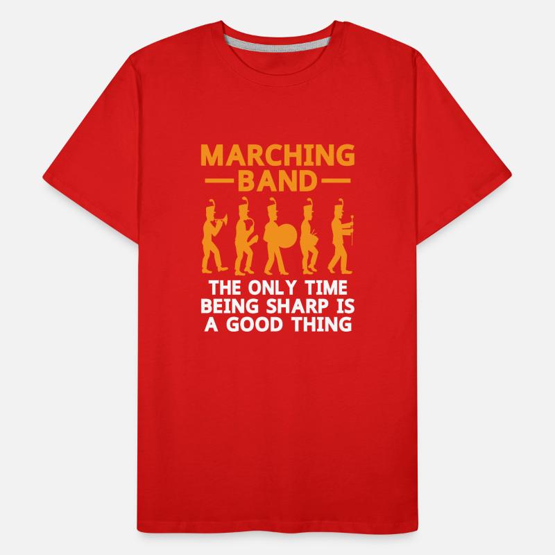 Marching Band Sayings Funny Marching Instruments Men's Premium Organic T-Shirt