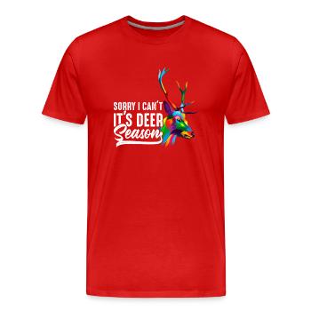 Sorry, I can't - Men's Premium Organic T-Shirt - red - Front - Damien (186cm)