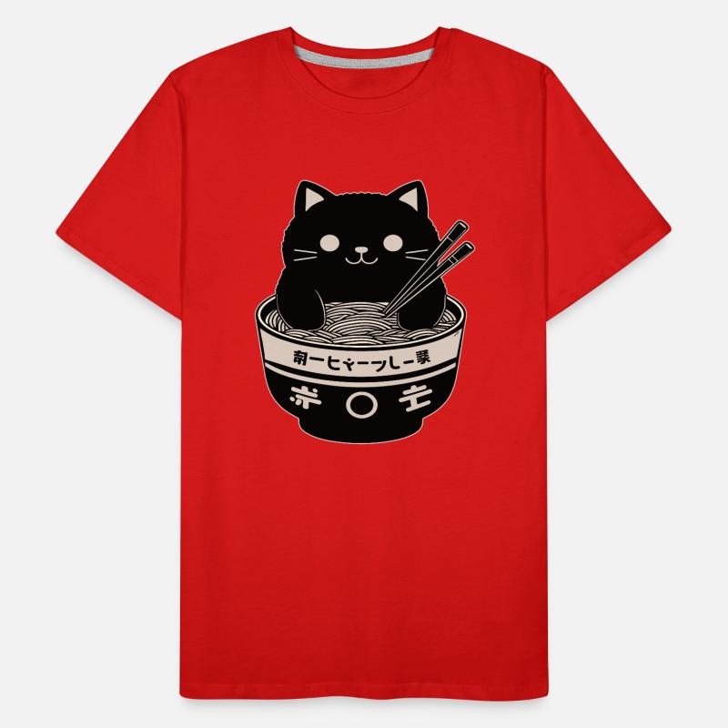Ramen Powered Cat , classique T-shirt bio Premium Homme