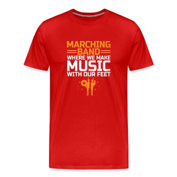 Blaskapelle Sprüche Lustige Marschinstrumente - Männer Premium Bio T-Shirt - Rot - Vorne - Damien (186cm)