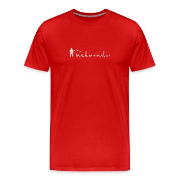Taekwondo Kampfkunst Meister - Männer Premium Bio T-Shirt - Rot - Vorne - Damien (186cm)
