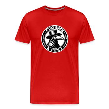 Effrayant Halloween Horreur Peste Docteur - T-shirt bio Premium Homme - rouge - Devant - Damien (186cm)