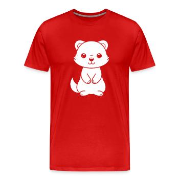 Humor little weasel - Men's Premium Organic T-Shirt - red - Front - Damien (186cm)