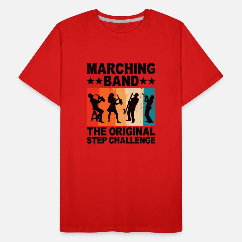 Marching Band Sayings Funny Marching Instruments Men's Premium Organic T-Shirt