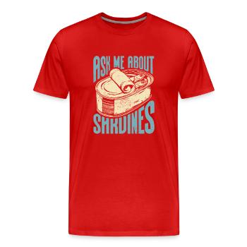 Sardine Atlantique Européen Sardines Cadeau - T-shirt bio Premium Homme - rouge - Devant - Damien (186cm)