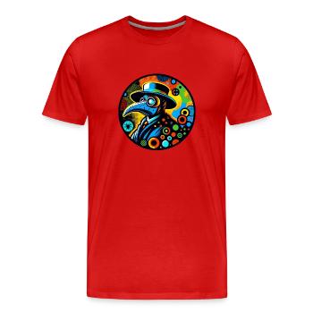 Gruseliger Halloween-horror-seuchendoktor - Männer Premium Bio T-Shirt - Rot - Vorne - Damien (186cm)