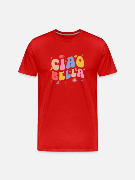 Ciao Bella - Men's Premium Organic T-Shirt - red