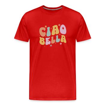 Ciao Bella - Männer Premium Bio T-Shirt - Rot - Vorne - Damien (186cm)