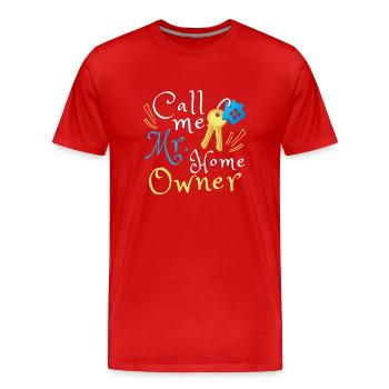 Mr. Home Owner - Men's Premium Organic T-Shirt - red - Front - Damien (186cm)