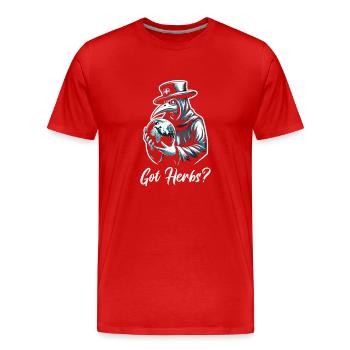 Gruseliger Halloween-horror-seuchendoktor - Männer Premium Bio T-Shirt - Rot - Vorne - Damien (186cm)