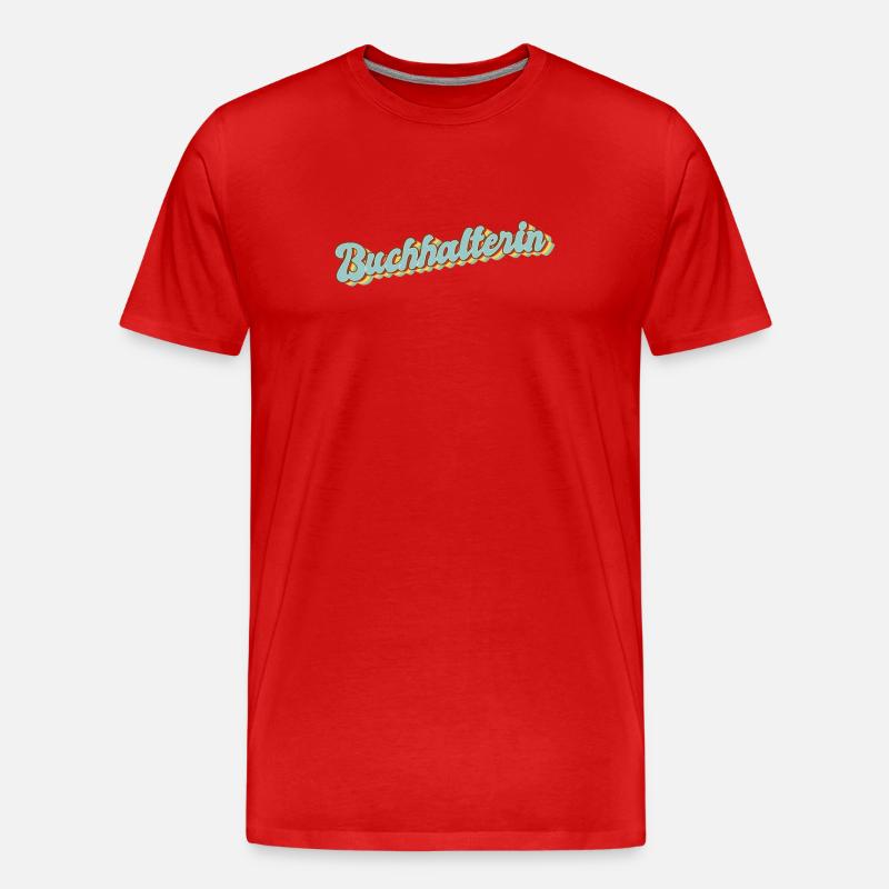 Buchhaltung Abschluss-Geschenk Buchhalterin - Männer Premium Bio T-Shirt - Rot