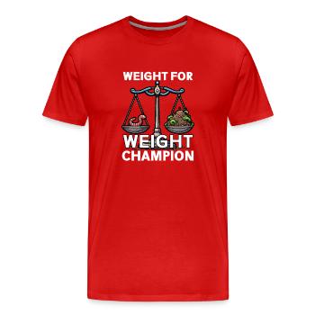 Lombriciculture Jardinage de vers de terre Vermiculture - T-shirt bio Premium Homme - rouge - Devant - Damien (186cm)