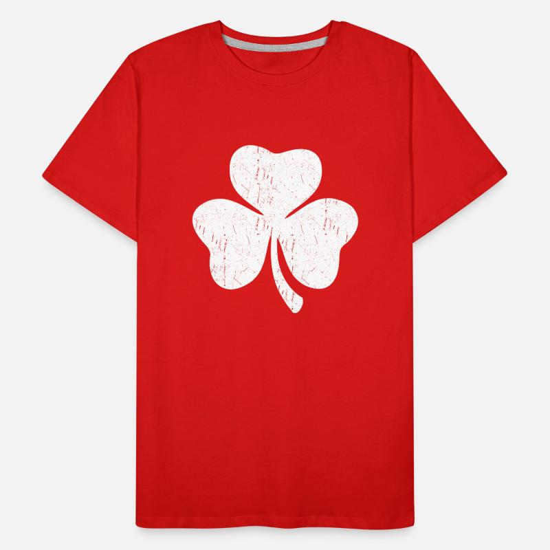 White three-leaf clover Men's Premium Organic T-Shirt