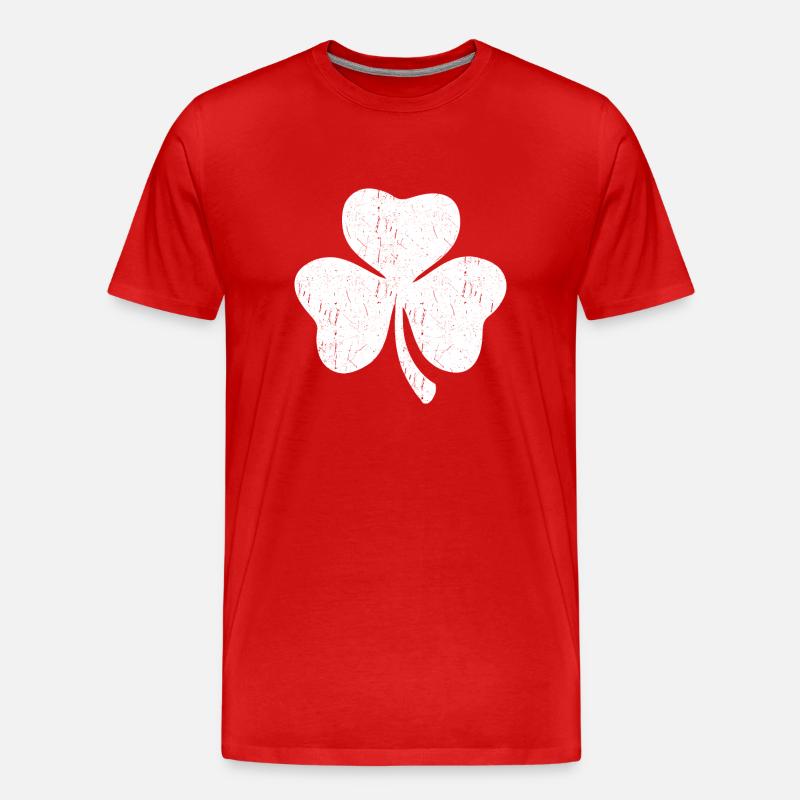 Trèfle blanc à trois feuilles - T-shirt bio Premium Homme - rouge
