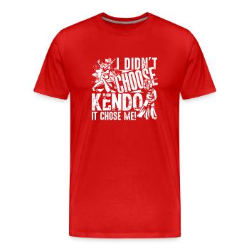 Kendo Kendo Chose Me - Men's Premium Organic T-Shirt - red - Front - Damien (186cm)