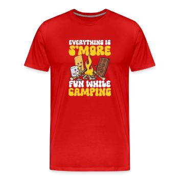S'more Lagerfeuer Marshmallow Camping - Männer Premium Bio T-Shirt - Rot - Vorne - Damien (186cm)
