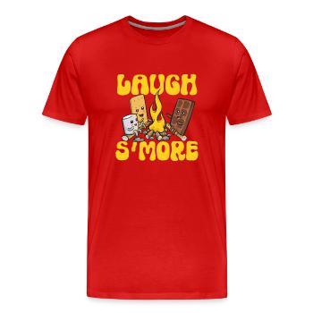 S'more Campfire Marshmallow Camping - T-shirt bio Premium Homme - rouge - Devant - Damien (186cm)