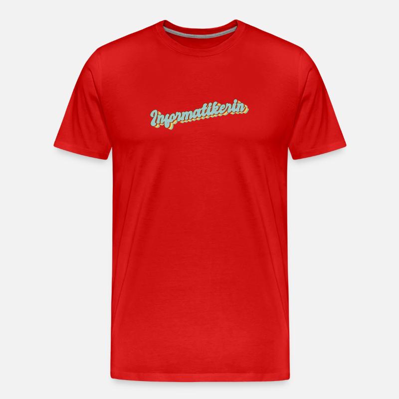 Programmierer Abschluss-Geschenk Informatikerin - Männer Premium Bio T-Shirt - Rot