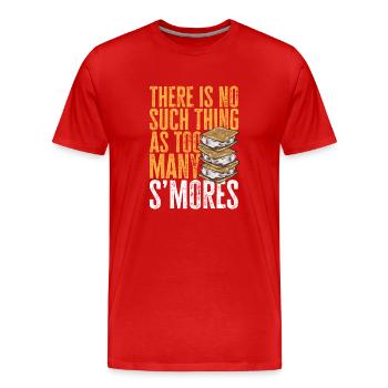 S'more Campfire Marshmallow Camping - T-shirt bio Premium Homme - rouge - Devant - Damien (186cm)