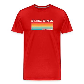 Bavarian Forest - Men's Premium Organic T-Shirt - red - Front - Damien (186cm)