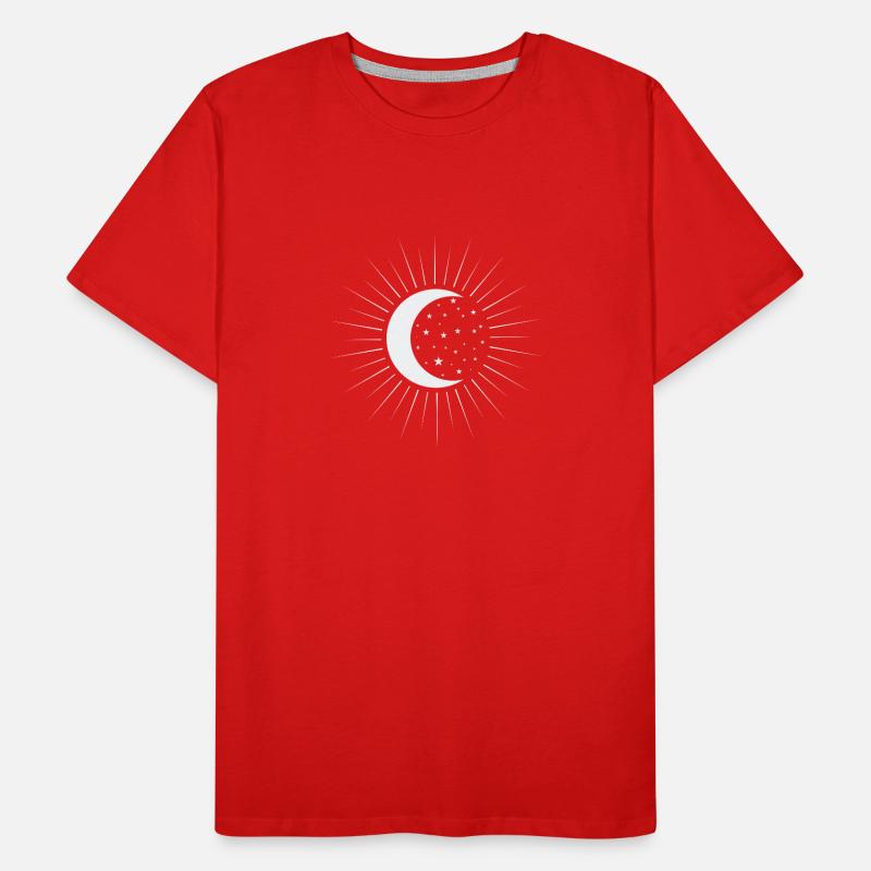 Moon, Pattern, Night Sky, Night Men's Premium Organic T-Shirt
