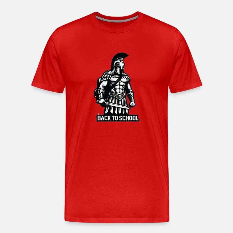 Gladiator-schullehrer Des Antiken Roms - Männer Premium Bio T-Shirt - Rot
