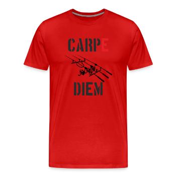 Low Carpe Diem Carphunters Carp Carp Angler - Men's Premium Organic T-Shirt - red - Front - Damien (186cm)