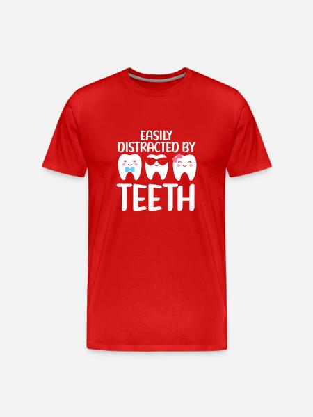 Dentist Student Degree Teeth Dentistry - Men's Premium Organic T-Shirt - red
