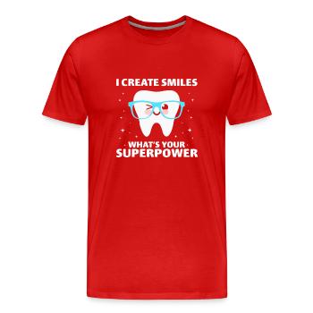 Dentist Student Degree Teeth Dentistry - Men's Premium Organic T-Shirt - red - Front - Damien (186cm)