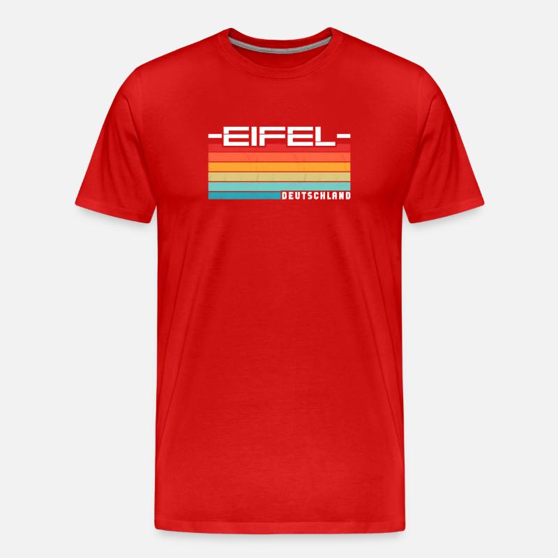 Eifel - Männer Premium Bio T-Shirt - Rot