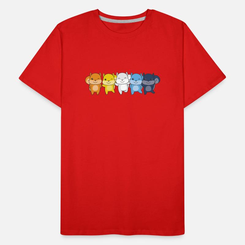 Aroace Flag Pride LGBTQ süßer Eichhörnchen Männer Premium Bio T-Shirt