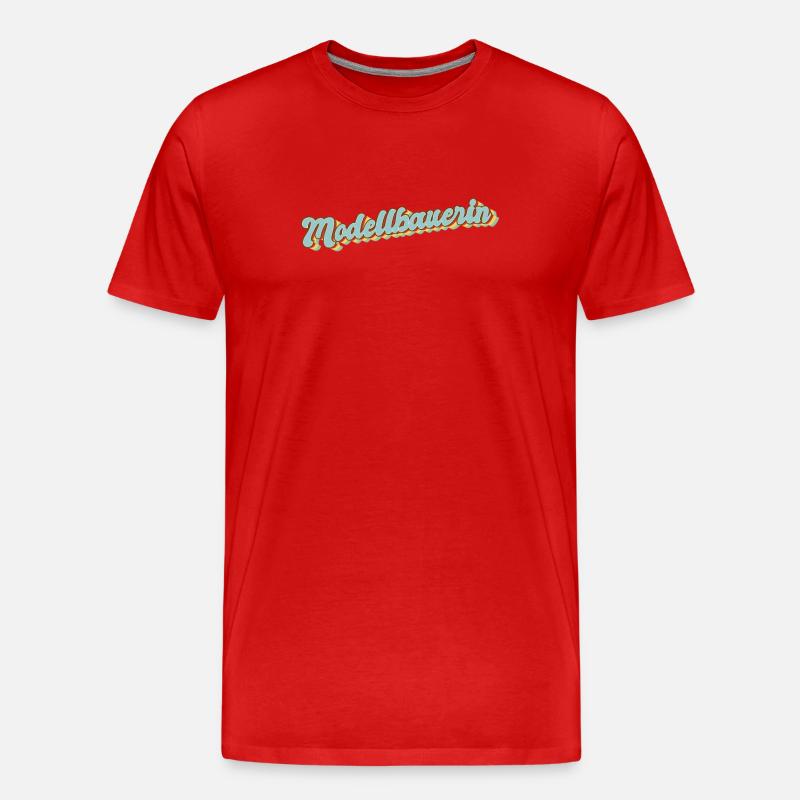 Technischer Abschluss-Geschenk Modellbauerin - Männer Premium Bio T-Shirt - Rot