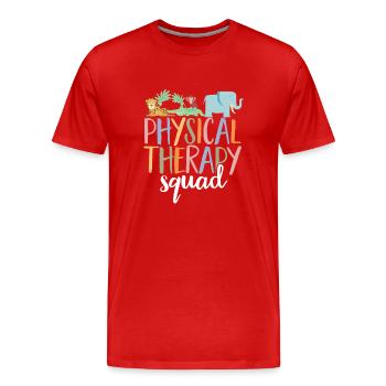 Physiotherapie Kinderphysiotherapeutin - Männer Premium Bio T-Shirt - Rot - Vorne - Damien (186cm)