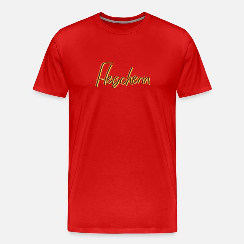 Metzger Abschluss-Geschenk Fleischerin - Männer Premium Bio T-Shirt - Rot