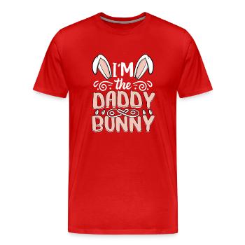 I'm The Daddy Bunny - Männer Premium Bio T-Shirt - Rot - Vorne - Damien (186cm)