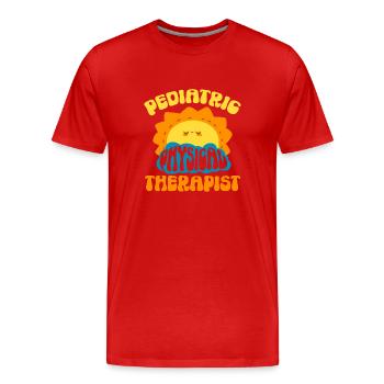 Physiotherapie Kinderphysiotherapeutin - Männer Premium Bio T-Shirt - Rot - Vorne - Damien (186cm)