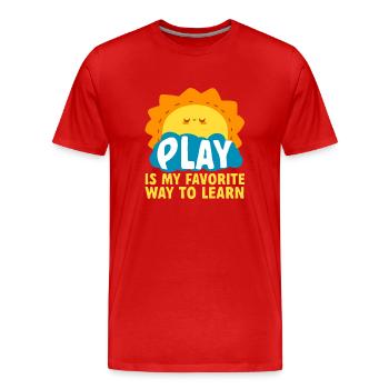 Physiotherapie Kinderphysiotherapeutin - Männer Premium Bio T-Shirt - Rot - Vorne - Damien (186cm)