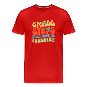 Physiothérapie Kinésithérapeute pédiatrique - T-shirt bio Premium Homme - rouge - Devant - Damien (186cm)