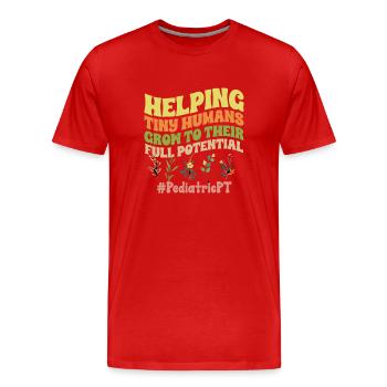 Physiotherapie Kinderphysiotherapeutin - Männer Premium Bio T-Shirt - Rot - Vorne - Damien (186cm)