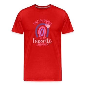 Physiotherapie Kinderphysiotherapeutin - Männer Premium Bio T-Shirt - Rot - Vorne - Damien (186cm)