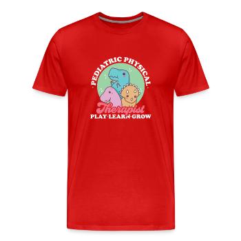 Physiotherapie Kinderphysiotherapeutin - Männer Premium Bio T-Shirt - Rot - Vorne - Damien (186cm)