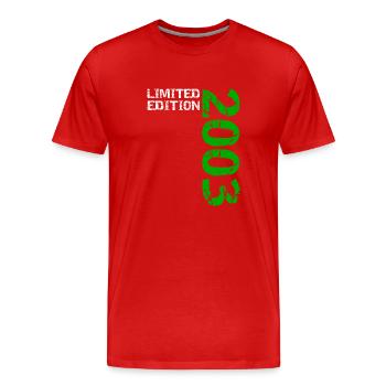 2003 Limited Edition Birthday Gift Wife Husband - Men's Premium Organic T-Shirt - red - Front - Damien (186cm)
