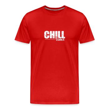 Temps de détente Relax - T-shirt bio Premium Homme - rouge - Devant - Damien (186cm)