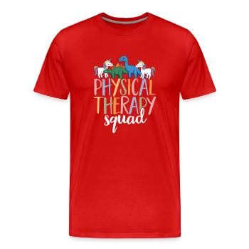 Physiotherapie Kinderphysiotherapeutin - Männer Premium Bio T-Shirt - Rot - Vorne - Damien (186cm)