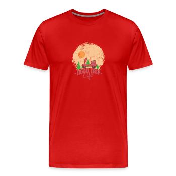 Roller Road Trip Life Reise Abenteuer - Männer Premium Bio T-Shirt - Rot - Vorne - Damien (186cm)