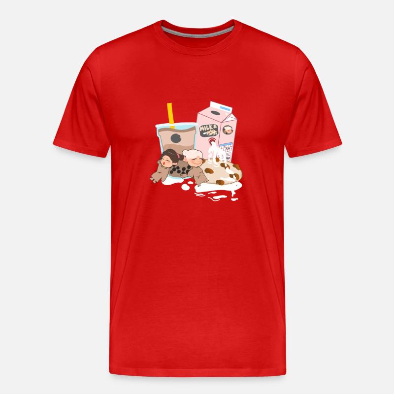 Kekse und Milch - Männer Premium Bio T-Shirt - Rot