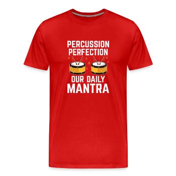 Drum Corps Marching Band Drum Corp Music Percussio - Männer Premium Bio T-Shirt - Rot - Vorne - Damien (186cm)