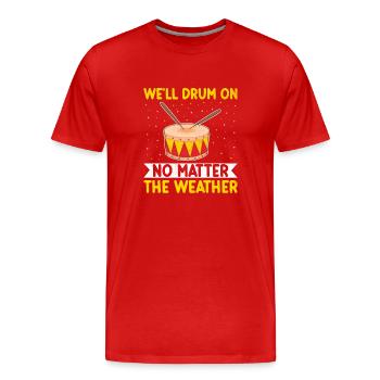 Drum Corps Marching Band Drum Corp Music Percussio - Männer Premium Bio T-Shirt - Rot - Vorne - Damien (186cm)