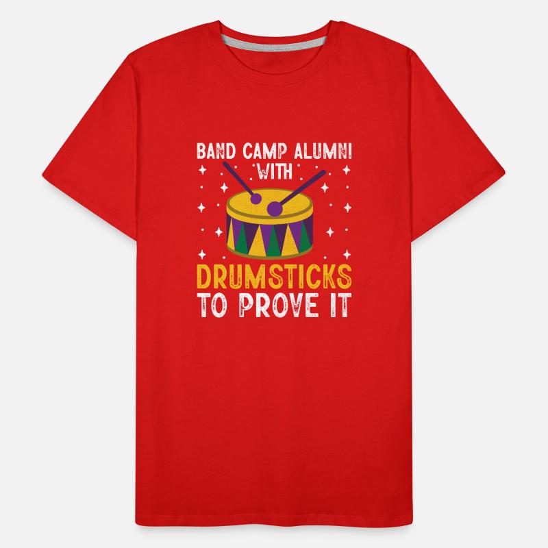 Drum Corps Marching Band Drum Corp Musik Percussio Männer Premium Bio T-Shirt
