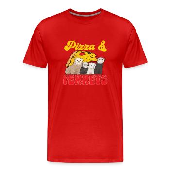 Frettchen Besitzer Frettchen - Männer Premium Bio T-Shirt - Rot - Vorne - Damien (186cm)